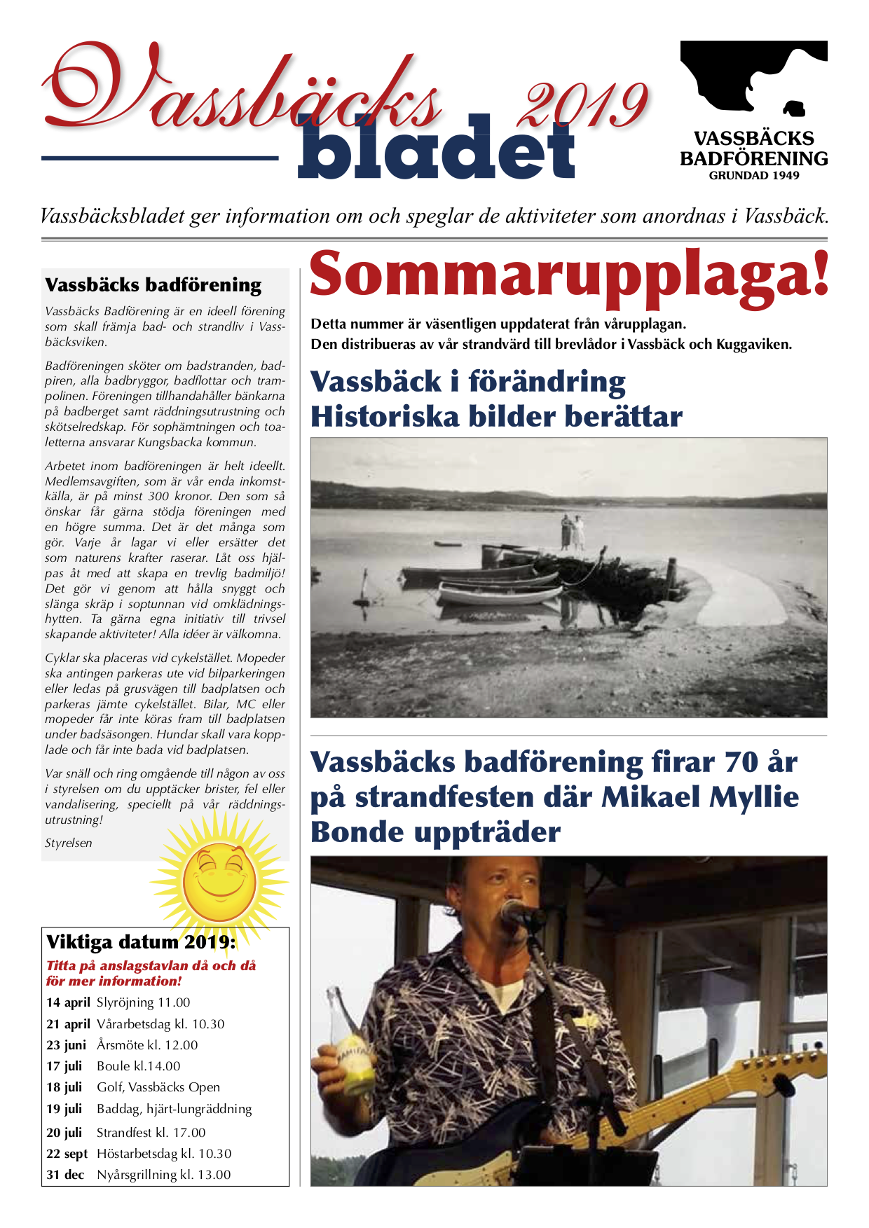 Vassbäcksbladet 2019 sommarupplaga