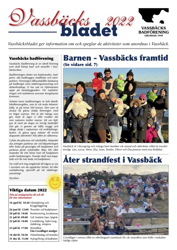 Vassbäcksbladet 2022